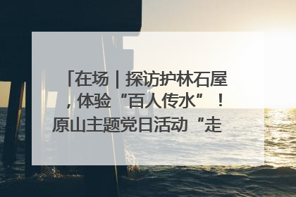 在场｜探访护林石屋，体验“百人传水”！原山主题党日活动“走新”更“走心”