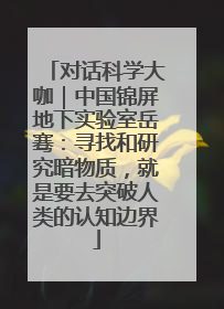 对话科学大咖｜中国锦屏地下实验室岳骞：寻找和研究暗物质，就是要去突破人类的认知边界