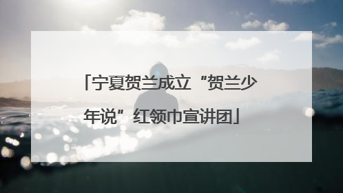 宁夏贺兰成立“贺兰少年说”红领巾宣讲团