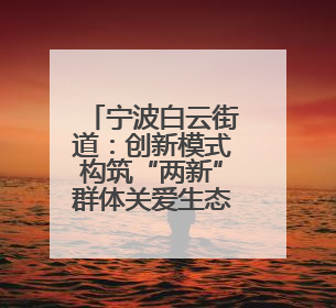 宁波白云街道：创新模式构筑“两新”群体关爱生态圈