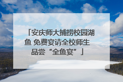安庆师大捕捞校园湖鱼 免费宴请全校师生品尝“全鱼宴”