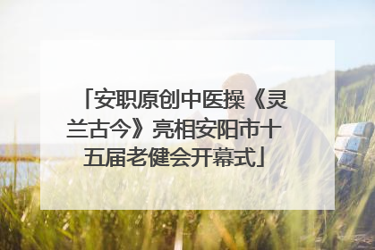 安职原创中医操《灵兰古今》亮相安阳市十五届老健会开幕式