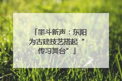 墨斗新声：东阳为古建技艺搭起“传习舞台”