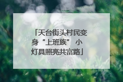 天台街头村民变身“上班族” 小灯具照亮共富路