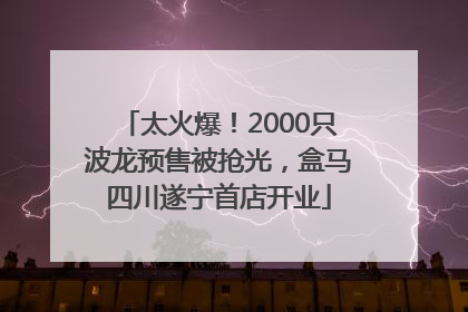 太火爆！2000只波龙预售被抢光，盒马四川遂宁首店开业