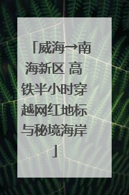 威海→南海新区 高铁半小时穿越网红地标与秘境海岸