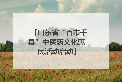 山东省“百市千县”中医药文化惠民活动启动