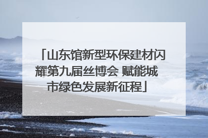 山东馆新型环保建材闪耀第九届丝博会 赋能城市绿色发展新征程