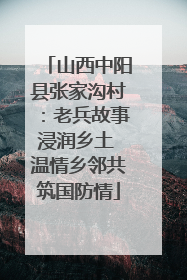 山西中阳县张家沟村：老兵故事浸润乡土 温情乡邻共筑国防情