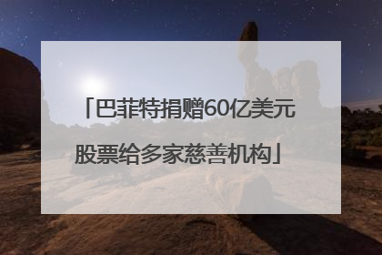 巴菲特捐赠60亿美元股票给多家慈善机构