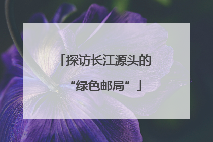 探访长江源头的“绿色邮局”
