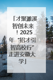 才聚濉溪 智创未来！2025年“招才引智高校行”走进安徽大学