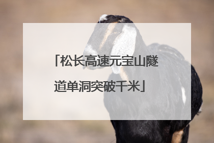 松长高速元宝山隧道单洞突破千米