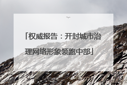 权威报告：开封城市治理网络形象领跑中部