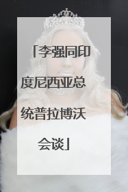 李强同印度尼西亚总统普拉博沃会谈