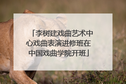 李树建戏曲艺术中心戏曲表演进修班在中国戏曲学院开班