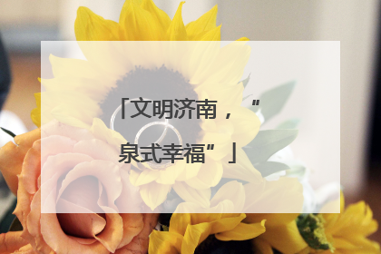 文明济南，“泉式幸福”
