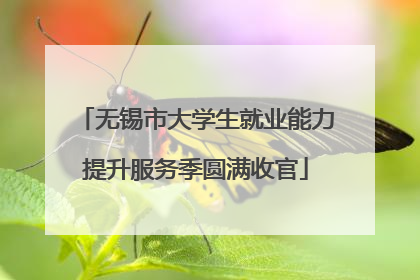 无锡市大学生就业能力提升服务季圆满收官