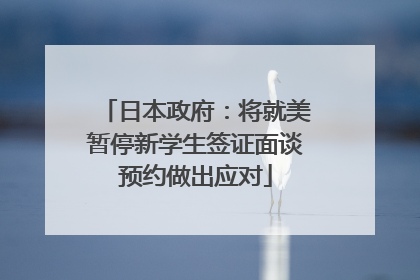 日本政府：将就美暂停新学生签证面谈预约做出应对