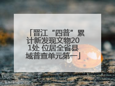 晋江“四普”累计新发现文物201处 位居全省县域普查单元第一