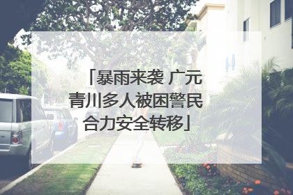 暴雨来袭 广元青川多人被困警民合力安全转移
