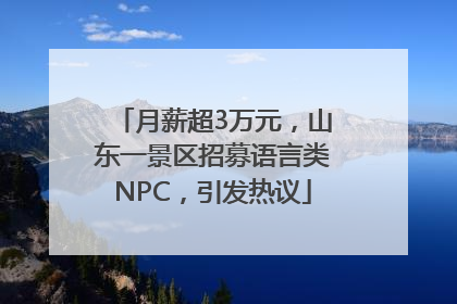 月薪超3万元，山东一景区招募语言类NPC，引发热议