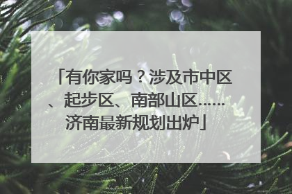 有你家吗？涉及市中区、起步区、南部山区……济南最新规划出炉