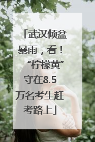 武汉倾盆暴雨，看！“柠檬黄”守在8.5万名考生赶考路上