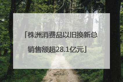 株洲消费品以旧换新总销售额超28.1亿元