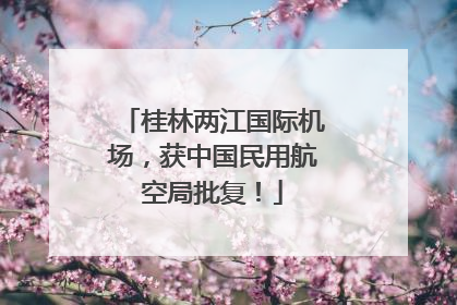 桂林两江国际机场，获中国民用航空局批复！