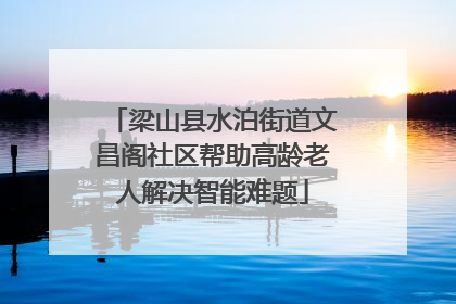 梁山县水泊街道文昌阁社区帮助高龄老人解决智能难题