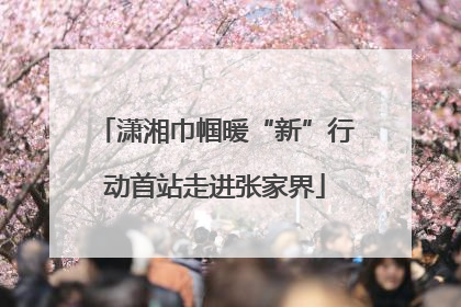 潇湘巾帼暖“新”行动首站走进张家界