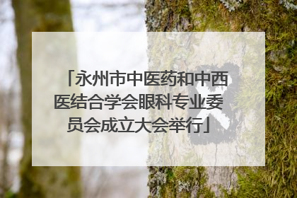 永州市中医药和中西医结合学会眼科专业委员会成立大会举行