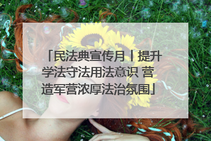 民法典宣传月丨提升学法守法用法意识 营造军营浓厚法治氛围