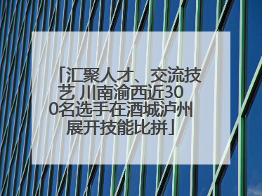 汇聚人才、交流技艺 川南渝西近300名选手在酒城泸州展开技能比拼