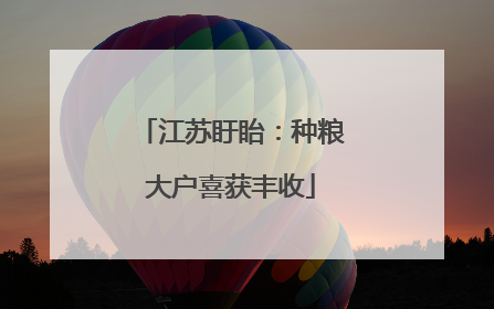 江苏盱眙：种粮大户喜获丰收