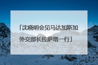 沈晓明会见马达加斯加外交部长拉萨塔一行