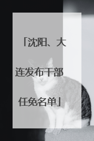 沈阳、大连发布干部任免名单
