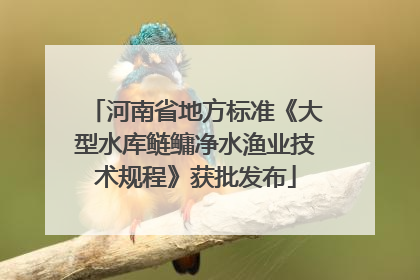 河南省地方标准《大型水库鲢鳙净水渔业技术规程》获批发布