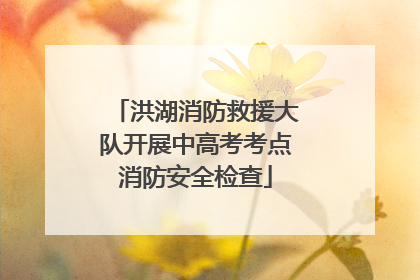 洪湖消防救援大队开展中高考考点消防安全检查