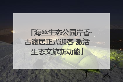 海丝生态公园岸香·古渡居正式迎客 激活生态文旅新动能