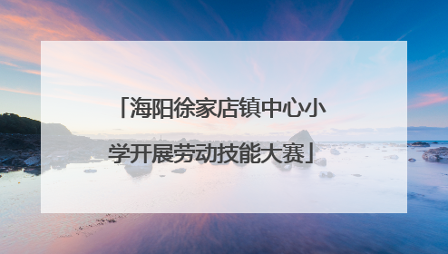 海阳徐家店镇中心小学开展劳动技能大赛