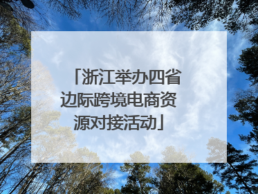 浙江举办四省边际跨境电商资源对接活动