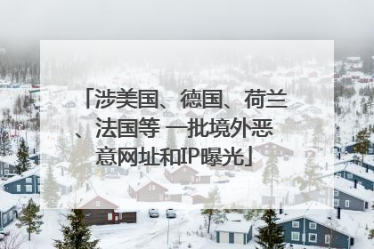 涉美国、德国、荷兰、法国等 一批境外恶意网址和IP曝光
