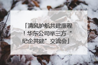 清风护航共建廉程！华东公司举三方“纪企共建”交流会