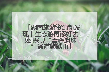 湖南旅游资源新发现丨生态游再添好去处 探寻“雪峰遗珠”通道麒麟山