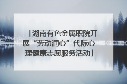 湖南有色金属职院开展“劳动润心”代际心理健康志愿服务活动