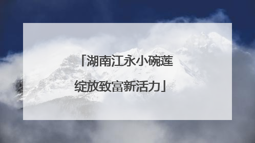 湖南江永小碗莲绽放致富新活力