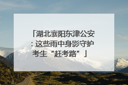 湖北襄阳东津公安：这些雨中身影守护考生“赶考路”
