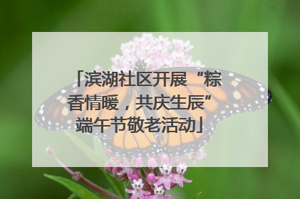 滨湖社区开展“粽香情暖，共庆生辰”端午节敬老活动